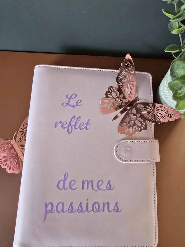 Classeur A5 rose personnalisé