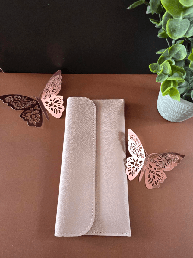 Pochettes cuir double poche