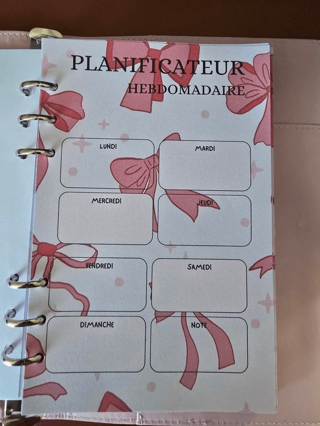 Agenda A5 pour 1 an