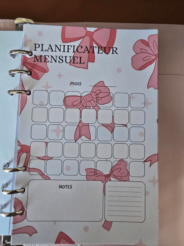Agenda A5 pour 1 an