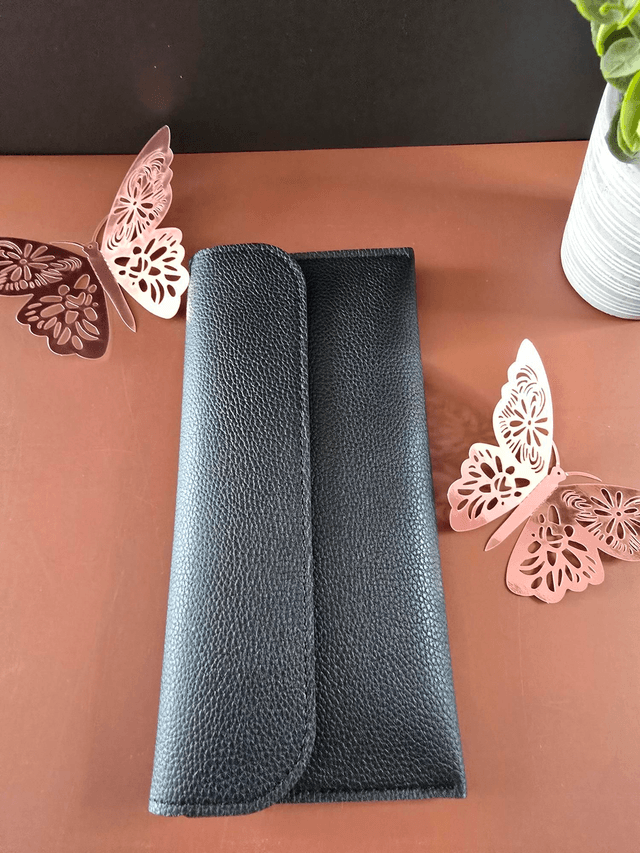 Pochettes cuir double poche