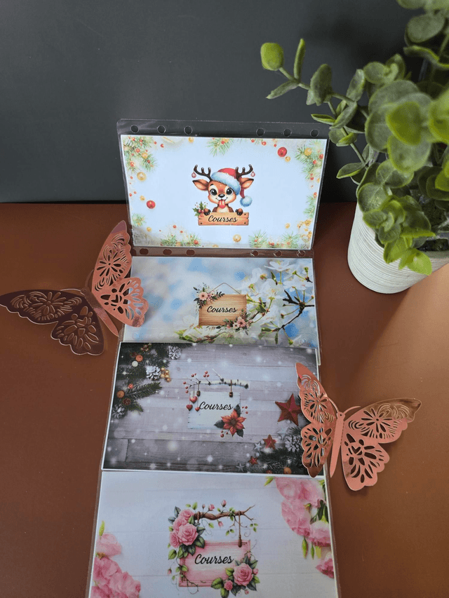 Lot 4 Pages de garde Noël 